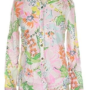 Lilly Pulitzer Multicolor Floral Button-Down Shirt